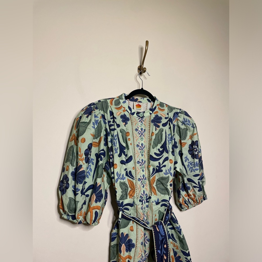 FARM Rio Ocean Tapestry Green Romper - Picture 12 of 14